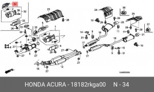 Деталь 18182RKGA00 HONDA