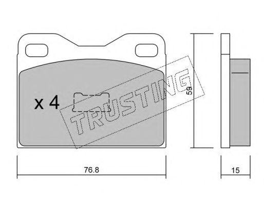 Комплект тормозных колодок, диско 0170 TRUSTING