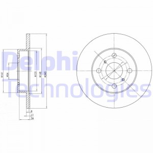 Тормозной диск BG2256 DELPHI