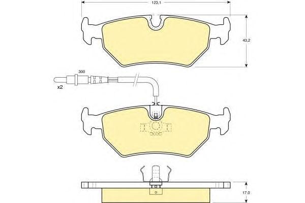 Комплект тормозных колодок, диско 6112582 GIRLING