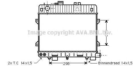 Радиатор, охлаждение двигател BW2072 AVA