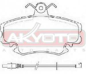 Колодки тормозные дисковые AKD-1251 AKYOTO