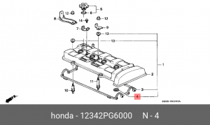 Прокладка свечного колодца 12342PG6000 HONDA