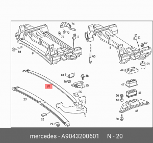 Рессора листовая A9043200601 MERCEDES BENZ