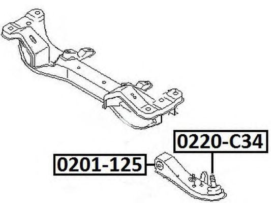 Рычаг подвески 0201-125 ASVA