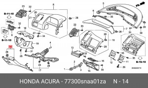 Крышка панели приборов 77300SNAA01ZA HONDA
