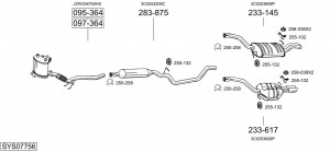 Средний глушитель выхлопных газов 292691 BOSAL
