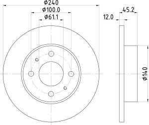 Тормозной диск MDC586 MINTEX
