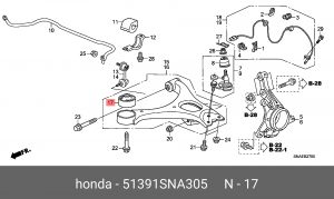 Сайлентблок 51391-SNA-305 HONDA