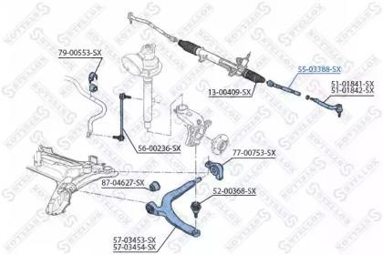 Тяга рулевая 55-03388-SX STELLOX