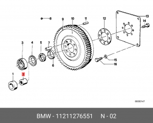Центрирующий подшипник, система счепления 11 21 1 276 551 BMW