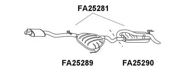Предглушитель выхлопных газов FA25289 VENEPORTE