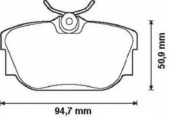 Комплект тормозных колодок, диско 573038B BENDIX JURID