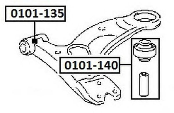 Сайлентблок 0101-140 ASVA