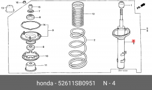 Амортизатор 52611SB0951 HONDA