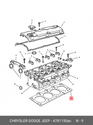 Прокладка ГБЦ 4781 150AC CHRYSLER