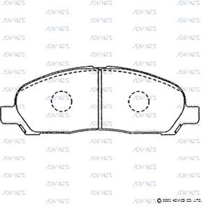 Колодки тормозные дисковые D1N045 ADVICS