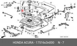 Фильтр топливный 17516S3N000 HONDA