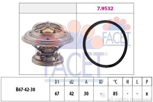 Термостат, охлаждающая жидкость 7.8280 FACET