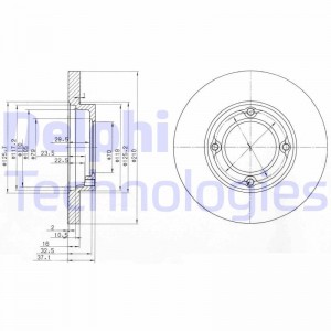 Тормозной диск BG2797 DELPHI