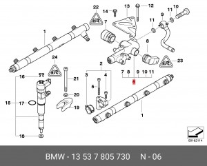 Клапанный элемент, Сommon-Rail-System 13 53 7 805 730 BMW