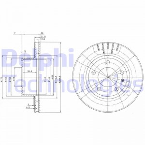 Тормозной диск BG2212 DELPHI