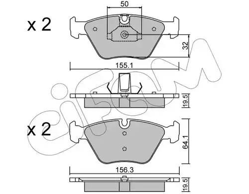 Комплект тормозных колодок, диско 822-207-5 CIFAM