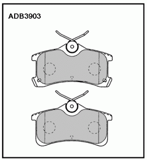 Колодки тормозные дисковые ADB3903 ALLIED NIPPON