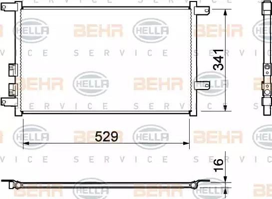 Конденсатор, кондиционер 8FC 351 037-451 HELLA