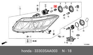 Патрон лампы 33303SAA003 HONDA