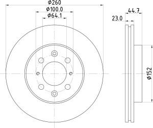 Тормозной диск MDC1734 MINTEX