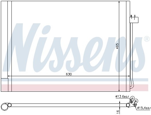 Конденсатор, кондиционер 940058 NISSENS