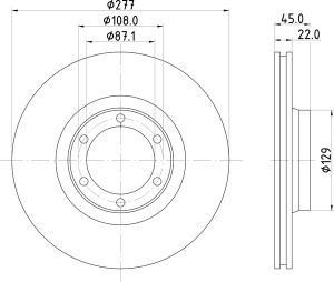 Тормозной диск MDC929 MINTEX