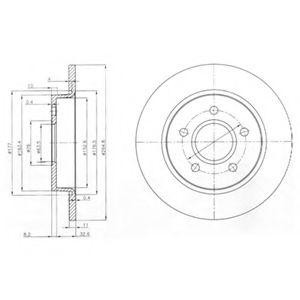 Тормозной диск BG3896 DELPHI