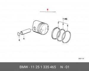 Поршень ДВС 11251335465 BMW