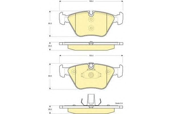 Комплект тормозных колодок, диско 6115772 GIRLING