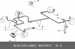 Датчик, частота вращения колеса 46519917 ALFA FIAT LANCIA