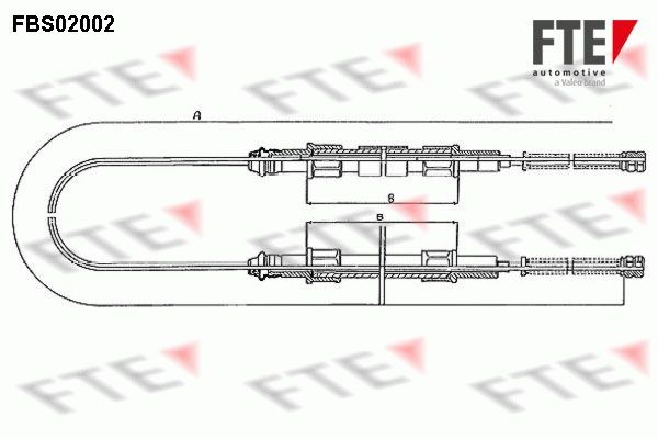 Трос, стояночная тормозная система FBS02002 FTE