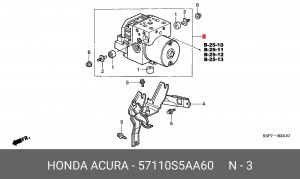 Гидроагрегат, тормозная система 57110S5AA60 HONDA