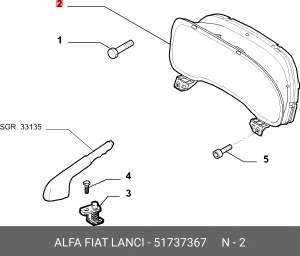 Комбинация приборов 51737367 ALFA FIAT LANCIA