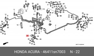 Тормозной шланг 46411SN7003 HONDA