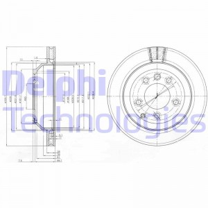 Тормозной диск BG3775 DELPHI