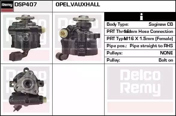 Гидравлический насос, рулевое управление DSP407 DELCO REMY