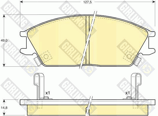 Комплект тормозных колодок, диско 6108939 GIRLING