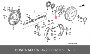 Комплект подшипника ступицы колеса 42200SB2018 HONDA