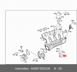 Датчик, давление подачи топлива A  0081530228 MERCEDES BENZ