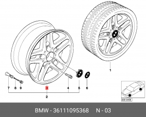Диск колеса 36 11 1 095 368 BMW