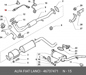 Лямбда-зонд 46737471 ALFA FIAT LANCIA
