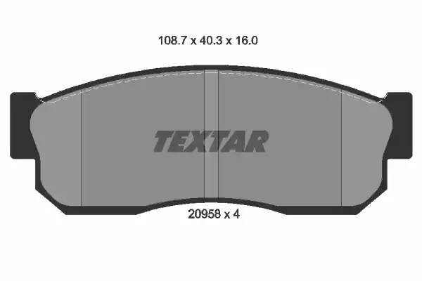 Комплект тормозных колодок, диско 2095802 TEXTAR
