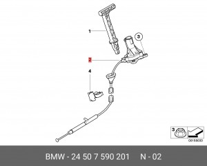 Трос АКПП 24 50 7 590 201 BMW